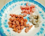 Hình bước làm 1 của món Cơm gói bông sen