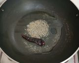 A picture of step 6 of Burmese samosa curry with saffron rice.