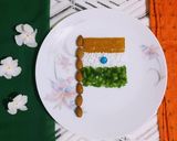 A picture of step 2 of Tri Color Flag.