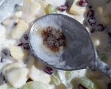A picture of step 2 of Mix Fruit cream.