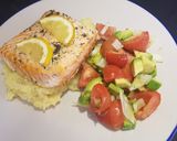 Foto del paso 4 de la receta Salmón al horno sobre puré de boniato con ensalada