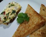 A picture of step 6 of Potato Shakshuka/afghani omelette😋🍳.