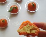 Foto langkah ke 6 dari resep Kue Thok bentuk Jeruk (isi kacang hijau-keju).