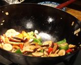 A picture of step 5 of Shrimp with Shiitake Mushrooms, Chinese Eggplant, and Chinese Noodles.