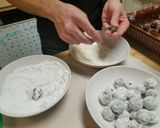 A picture of step 13 of Josiah's Magic Chocolate Coconut Rum Balls.