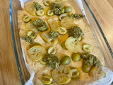 Lemon and Olive Focaccia Pizza