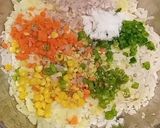 A picture of step 2 of Poha potato cutlet.