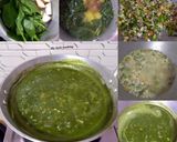 A picture of step 2 of Malabar spinach soup.