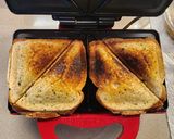 A picture of step 3 of Grilled Bread Sandwich with Garlic Herb Butter.