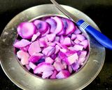 A picture of step 2 of Stir Fry Purple Yam - Purple Kand Vrat Sabzi.