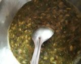 A picture of step 8 of Palak ka saag with makki ki roti and mooli ki sabzi.