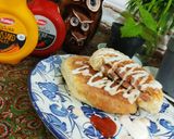عکس مرحله 2 از دستور ساندویچ گریل شده ی ژامبون و سوسیس