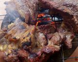 A picture of step 2 of Aliya (smoked meat).