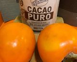 Foto del paso 1 de la receta: Flan de caqui persimón y chocolate, sólo dos ingredientes (sin azúcar, huevo ni leche)
