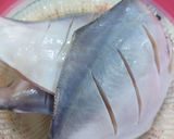 A picture of step 2 of Stuffed green masala pomfret.