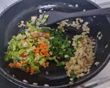 A picture of step 1 of Peri Peri paneer and vegetable toasties.