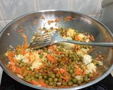 A picture of step 2 of Vegan Pea And Carrot Fried Rice.