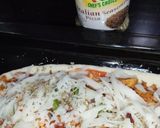 A picture of step 4 of Cheesy Fajita Chunks Pizza 🍕🍕.