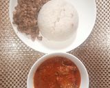 A picture of step 10 of White rice, beans with dried fish stew.