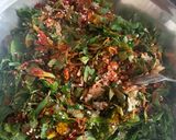 A picture of step 1 of Methi dhebra / thepla.