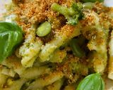 A picture of step 6 of Caserecce with Broccoli and Fava Bean Pesto.
