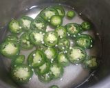 A picture of step 5 of Jalapeno pickle.
