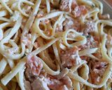Une image de l'étape 5 de Salade de pâte aux deux saumons.