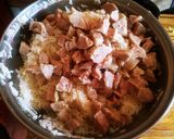 Foto del paso 6 de la receta: Pollo al chimichurri y arroz 🍚 con trozos de chorizos y jamón