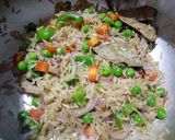 A picture of step 2 of Brown rice veg pulao.