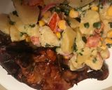A picture of step 5 of Baked chicken in BBQ sauce and potato salad.