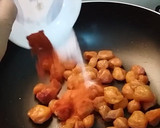A picture of step 2 of Plum sauce in two different way.