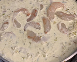 Foto del paso 4 de la receta: Spaghetti con salmón y gambas al Roquefort