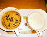 A picture of step 7 of Chocolate chip oats mug cake.