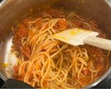 A picture of step 7 of Spaghettoni Arrabiata.