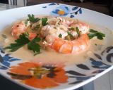 Foto del paso 5 de la receta: Filete de pescado y camarones al vino blanco y naranja