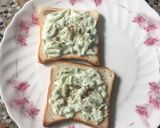 A picture of step 3 of Curd Cucumber Sandwich.