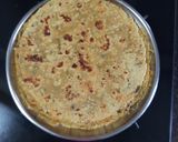 A picture of step 4 of Kasuri methi, till and dahi paratha.