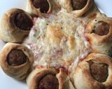 A picture of step 6 of Meatball cheese pizza.