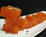 बाॅम्बे कराची ऑरेंज हलवा (bombay karachi orange halwa recipe in marathi) रेसिपी स्टेप 7 फोटो