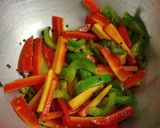 A picture of step 3 of Carrot & capsicum sambharo.