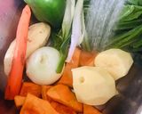 Foto del paso 1 de la receta: GUISO DE LENTEJONES CON VERDURAS 🍵🧅🫑🥕🥬🥔🍠🍵