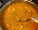 A picture of step 4 of Matar Paneer.