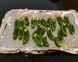 A picture of step 2 of Ham and Chese Stuffed Jalapeño Peppers.