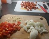 A picture of step 1 of Shakshouka.