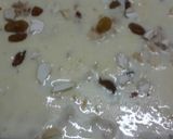 A picture of step 3 of Raisin and Caramel Bread Pudding.
