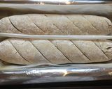 A picture of step 11 of Quick-to-Make No Knead French Style Bread with Oat & Lentil Flour.