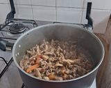 Foto del paso 3 de la receta: Tacos de pollo y carne con vegetales