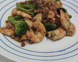 Foto del paso 4 de la receta: Langostinos con brócoli y taquitos de jamón