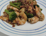 Foto del paso 4 de la receta: Langostinos con brócoli y taquitos de jamón