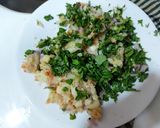 A picture of step 1 of Potato and fenugreek leaves paratha.